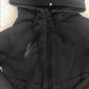 Super cute black hooded Lululemon zip up jacket